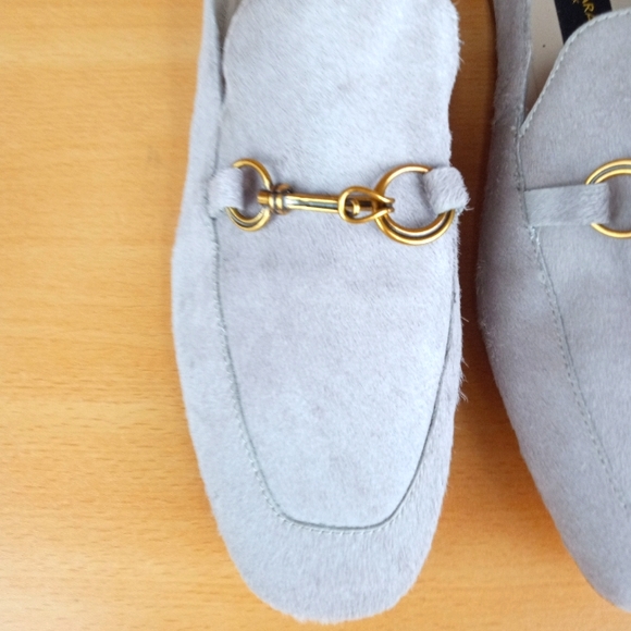 NWT DONNA KARAN New York 'Debz' Drum-Dyed Brazilian Cow Fur Convertible Loafers - Picture 6 of 14